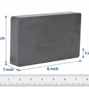 6 × 4 × 1 Inch Ferrite Rectangular Magnet pack of 1pc by uniking