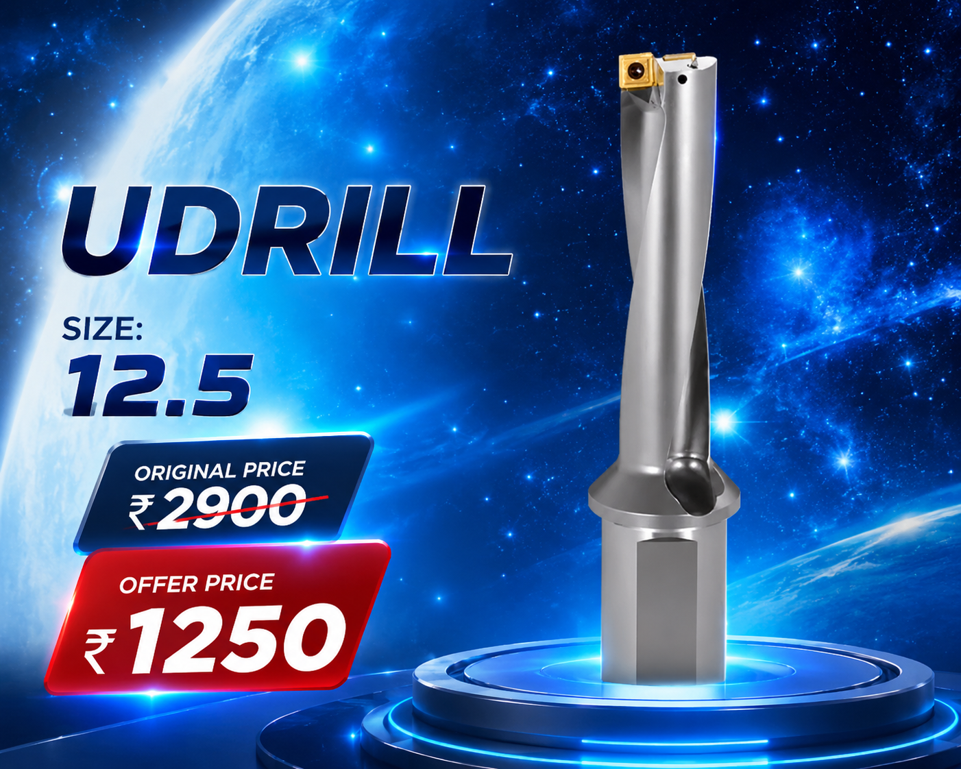 12.5 3D UDRILL SUITABLE FOR SPMG INSERT PACK OF 1PC